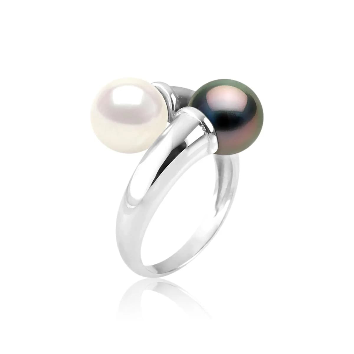 Bague avec Deux Perles