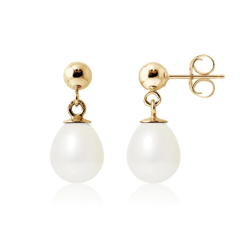 Boucles d'Oreilles Or Perle de Culture