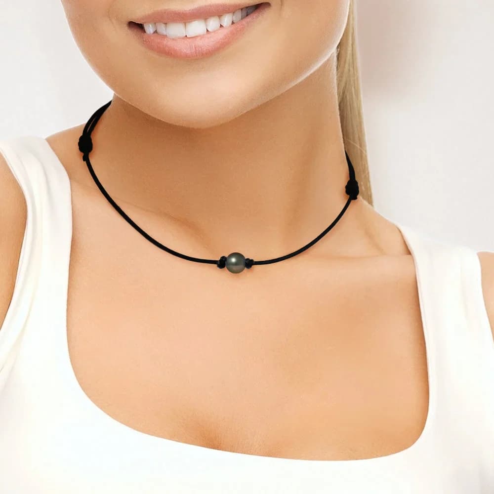 Collier Cordon avec Perle de Tahiti