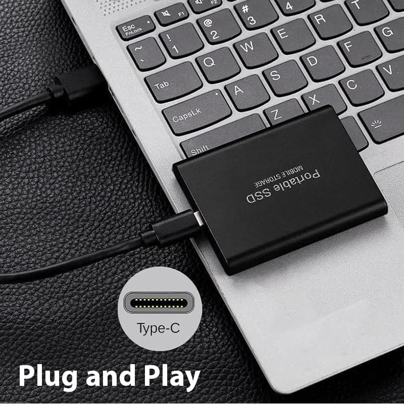 Disque Dur Externe SSD Haute Vitesse Noir